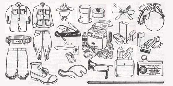 Vintage 1911 BSA packing illustration